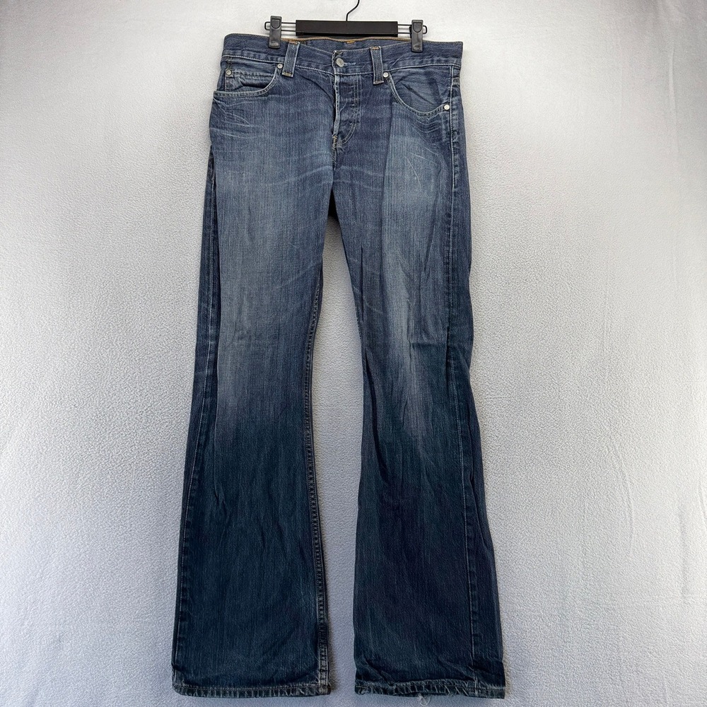 Vintage Levis Jeans Mens 32x34 Blue 512 Bootcut Denim Whisker Faded Baggy y2k